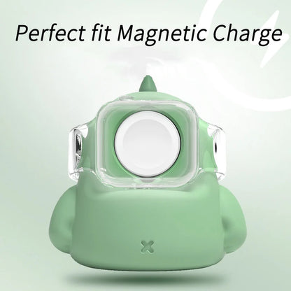 Dinosaur Silicone Charge Stand for Series  Apple Watch 8 7 6 Ultra.