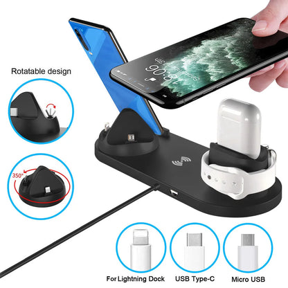 Wireless Charger Stand 15W  Fast Wireless Charging Station for Samsung Huawei iPhone Apple Watch