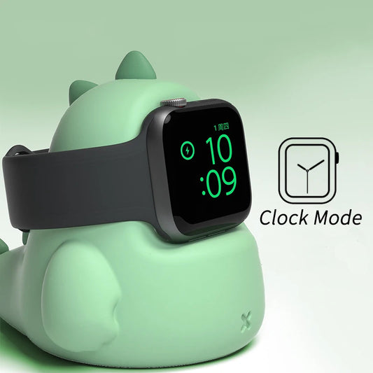 Dinosaur Silicone Charge Stand for Series  Apple Watch 8 7 6 Ultra.