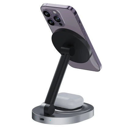 2 In 1 Magnetic Wireless Charger, Fast Charging  Dock